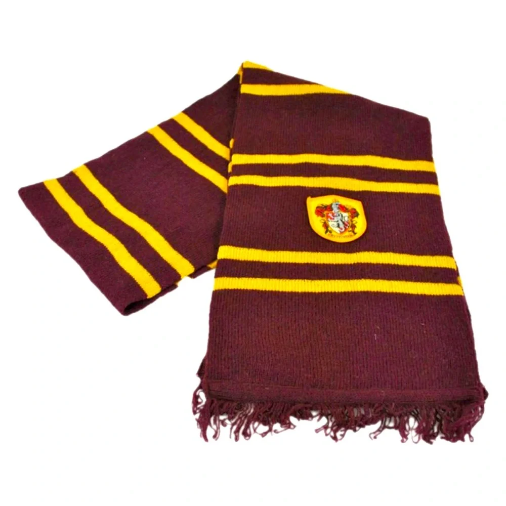 Harry Potter Gryffindor Scarf Warner Brothers Maroon And Gold Super Soft 34 Inch